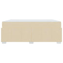 vidaXL Ágykeret matracmal Krém 180 x 200 cm szövet