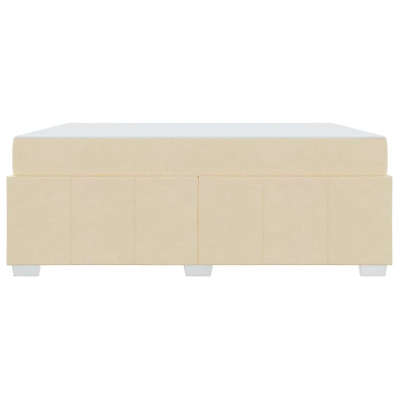 vidaXL Ágykeret matracmal Krém 180 x 200 cm szövet