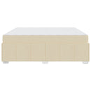 vidaXL Ágykeret matracmal Krém 180 x 200 cm szövet