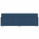 vidaXL Ágykeret matracmal Kék 180 x 200 cm szövet