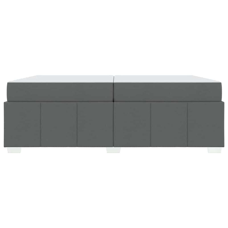 vidaXL Ágykeret matracmal Sötétszürke 200 x 200 cm szövet