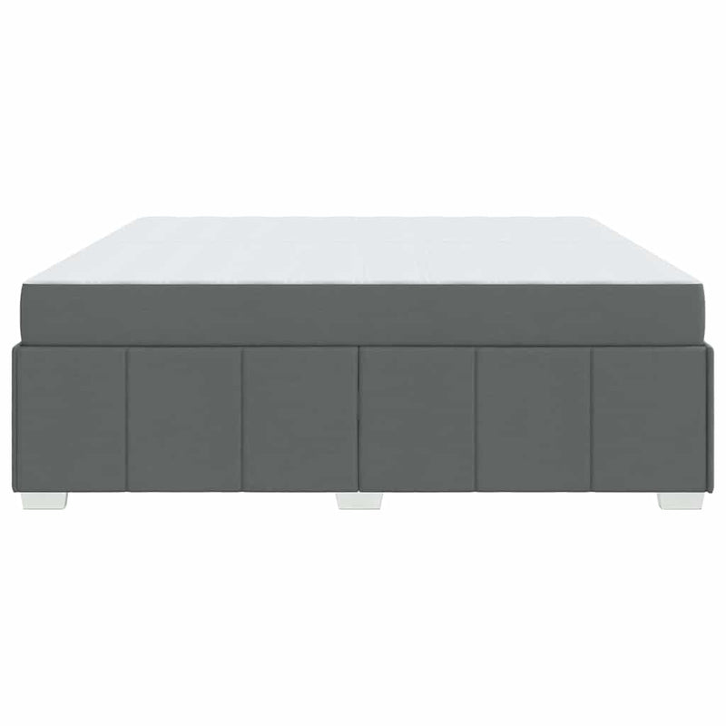 vidaXL Ágykeret matracmal Sötétszürke 200 x 200 cm szövet