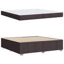 vidaXL Ágykeret matracmal Sötét Barna 200 x 200 cm szövet