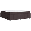 vidaXL Ágykeret matracmal Sötét Barna 200 x 200 cm szövet