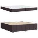 vidaXL Ágykeret matracmal Sötét Barna 200 x 200 cm szövet