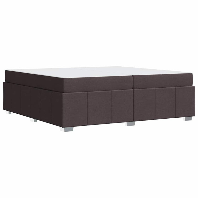 vidaXL Ágykeret matracmal sötétbarna 200 x 200 cm szövet