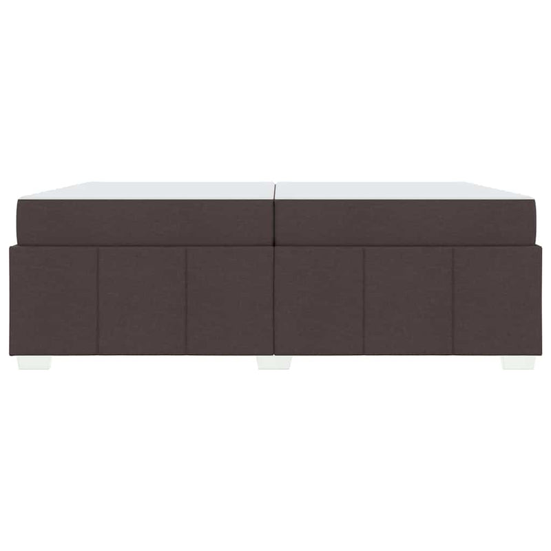 vidaXL Ágykeret matracmal sötétbarna 200 x 200 cm szövet
