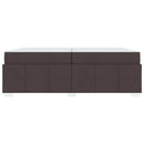vidaXL Ágykeret matracmal Sötét Barna 200 x 200 cm szövet