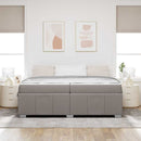 vidaXL Ágykeret matracmal Tópszínű 200 x 200 cm szövet