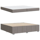 vidaXL Ágykeret matracmal Tópszínű 200 x 200 cm szövet