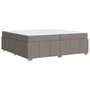 vidaXL Ágykeret matracmal Tópszínű 200 x 200 cm szövet