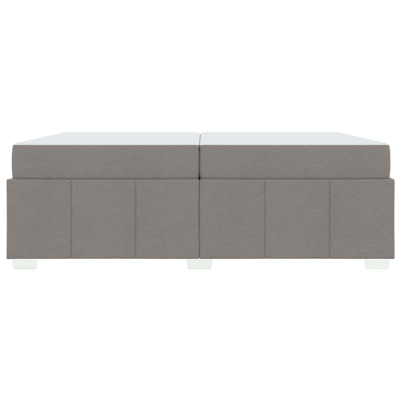 vidaXL Ágykeret matracmal Tópszínű 200 x 200 cm szövet