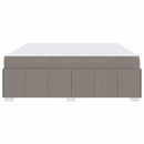 vidaXL Ágykeret matracmal Tópszínű 200 x 200 cm szövet