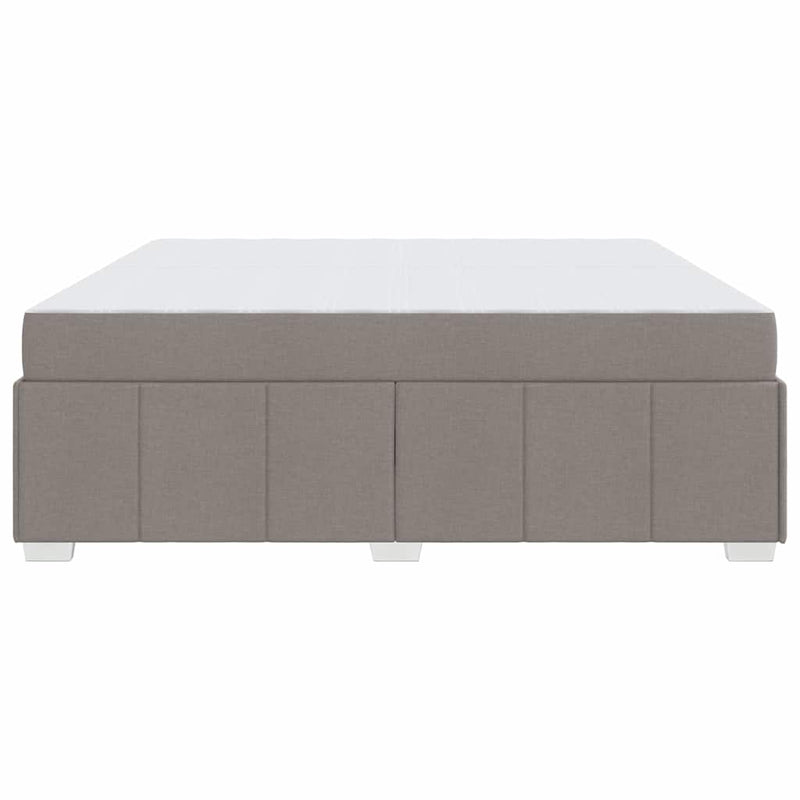 vidaXL Ágykeret matracmal Tópszínű 200 x 200 cm szövet