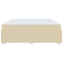 vidaXL Ágykeret matracmal Krém 200 x 200 cm szövet