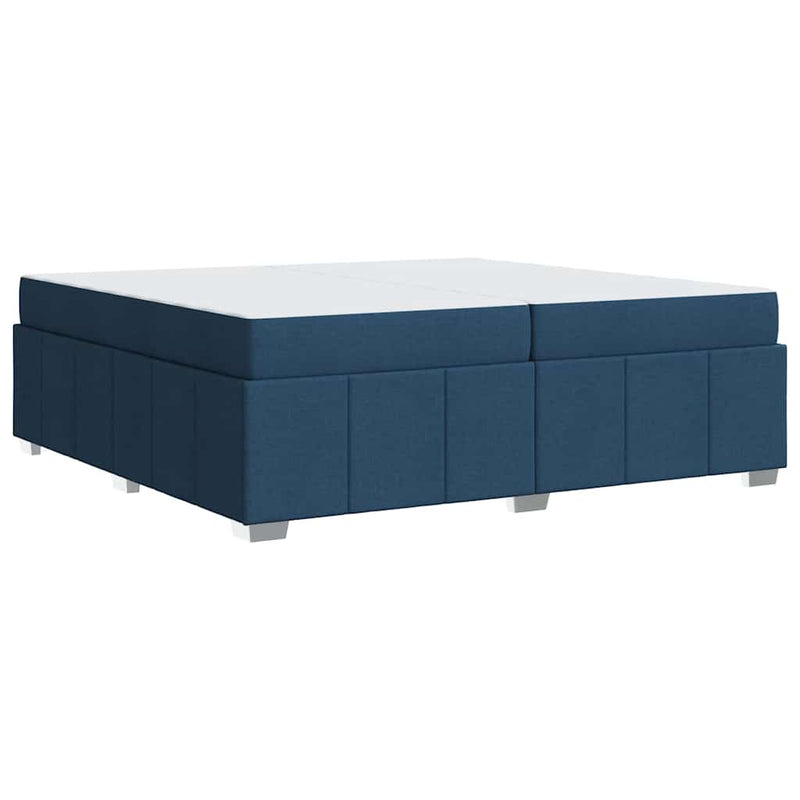 vidaXL Ágykeret matracmal Kék 200 x 200 cm szövet