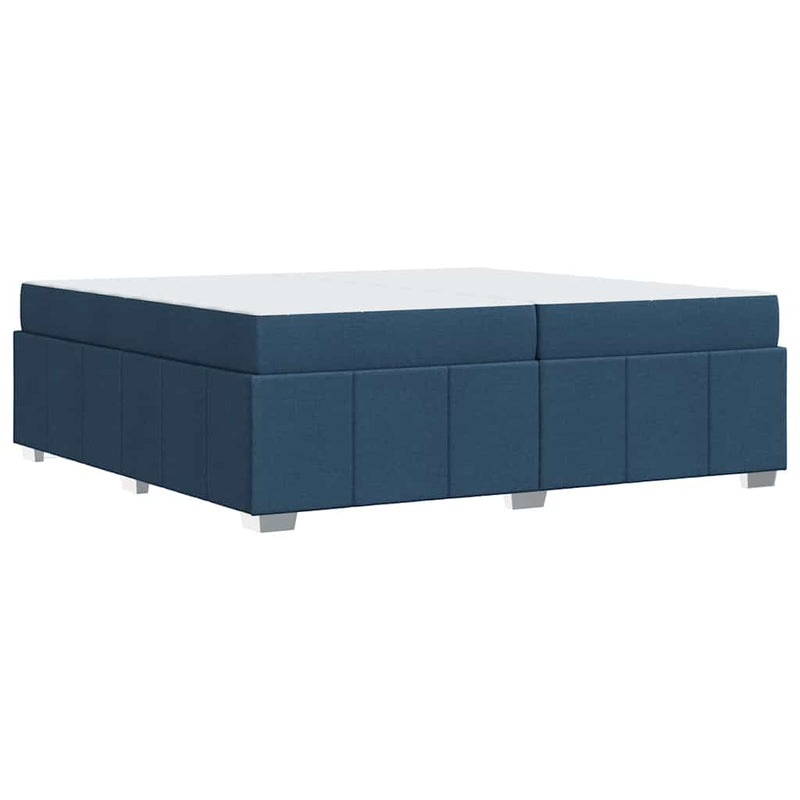 vidaXL Ágykeret matracmal Kék 200 x 200 cm szövet