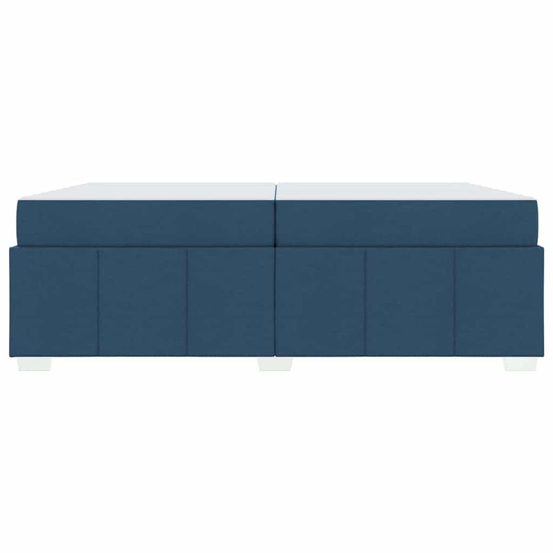 vidaXL Ágykeret matracmal Kék 200 x 200 cm szövet
