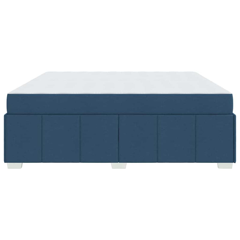 vidaXL Ágykeret matracmal Kék 200 x 200 cm szövet