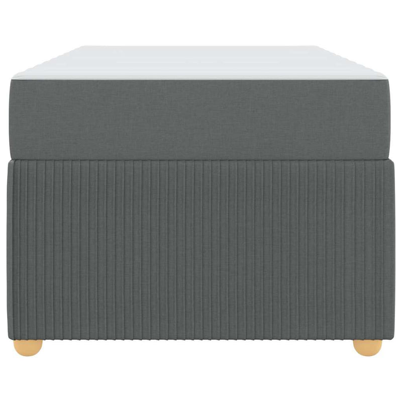 vidaXL Ágykeret matraccal matracmal Sötétszürke 80 x 200 cm szövet