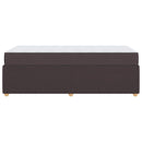 vidaXL Ágykeret matracmal Sötét Barna 80 x 200 cm szövet