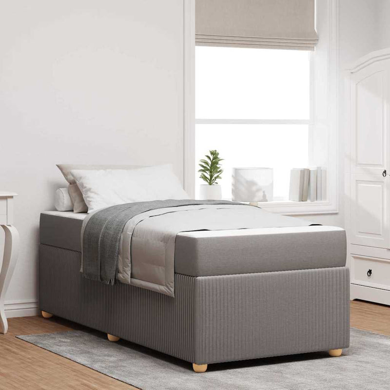 vidaXL Ágykeret matraccal matracmal Tópszínű 80 x 200 cm szövet