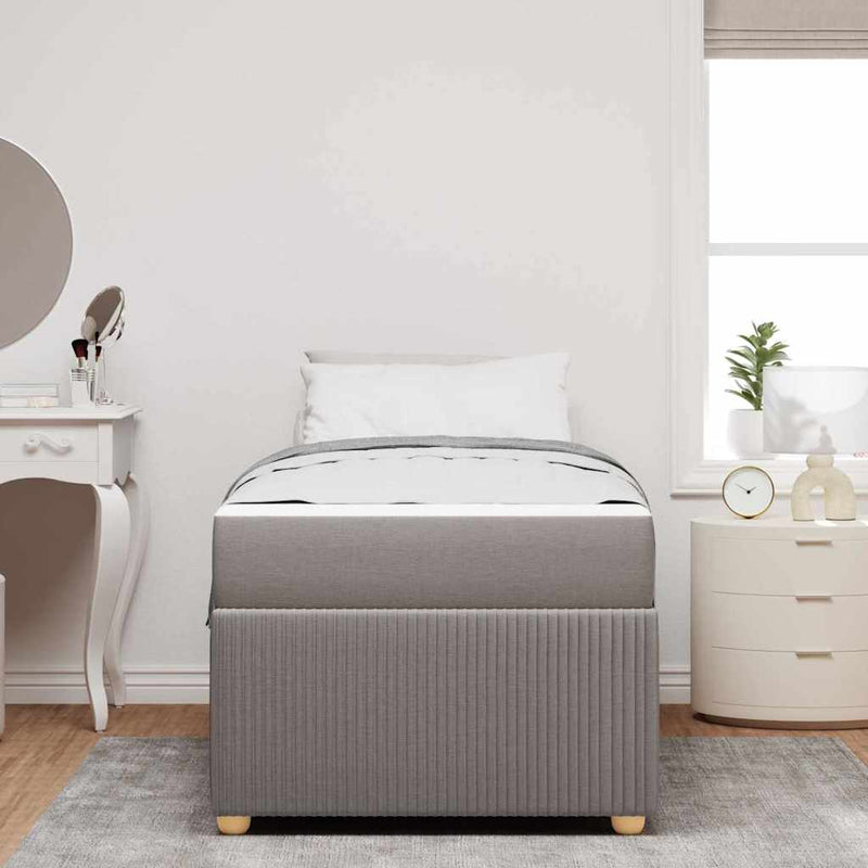 vidaXL Ágykeret matraccal matracmal Tópszínű 80 x 200 cm szövet