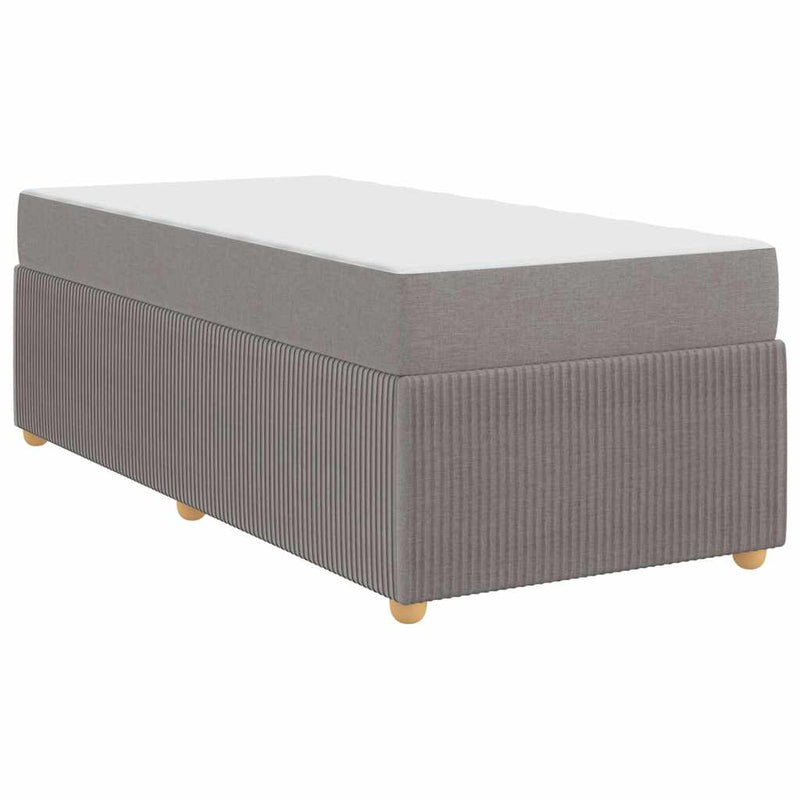 vidaXL Ágykeret matraccal matracmal Tópszínű 80 x 200 cm szövet
