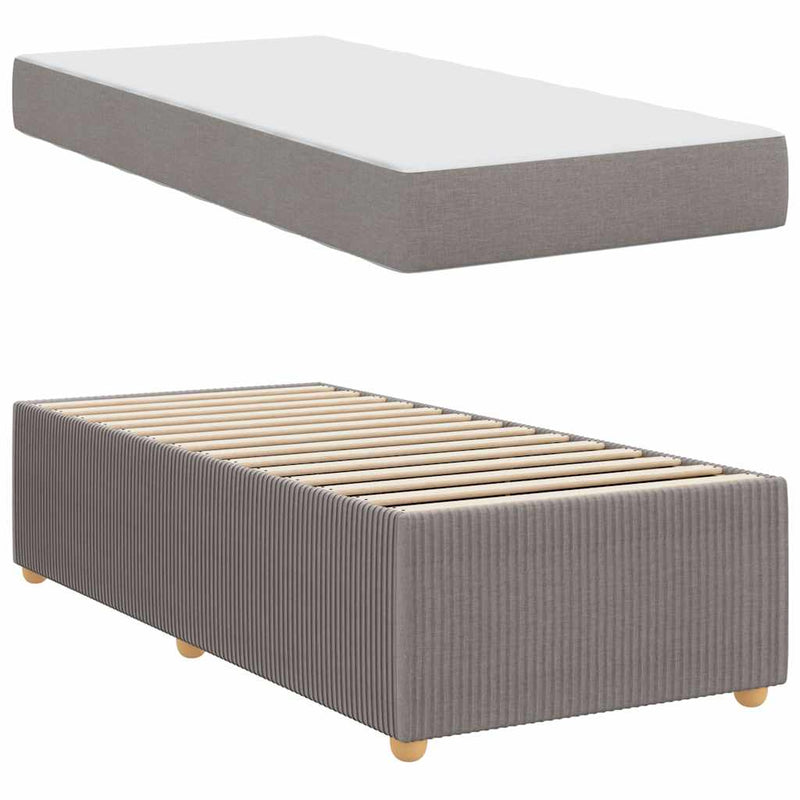 vidaXL Ágykeret matraccal matracmal Tópszínű 80 x 200 cm szövet