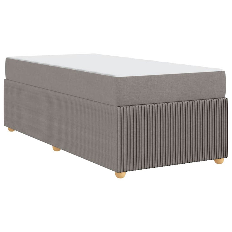vidaXL Ágykeret matraccal matracmal Tópszínű 80 x 200 cm szövet