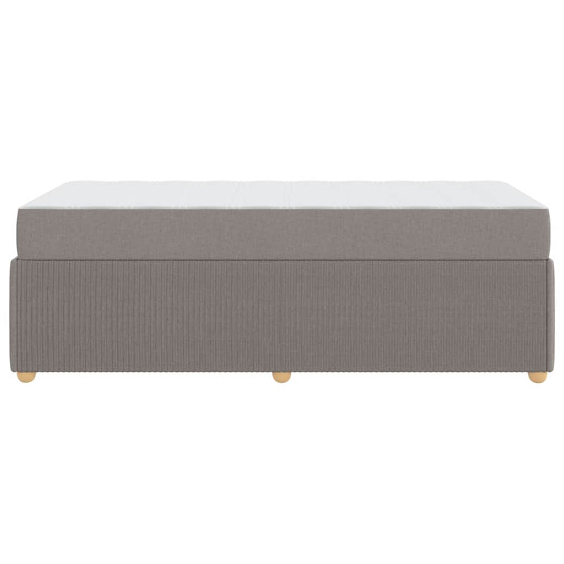 vidaXL Ágykeret matraccal matracmal Tópszínű 80 x 200 cm szövet