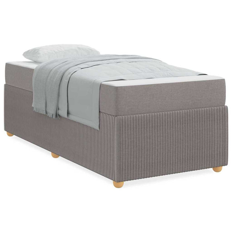 vidaXL Ágykeret matraccal matracmal Tópszínű 80 x 200 cm szövet