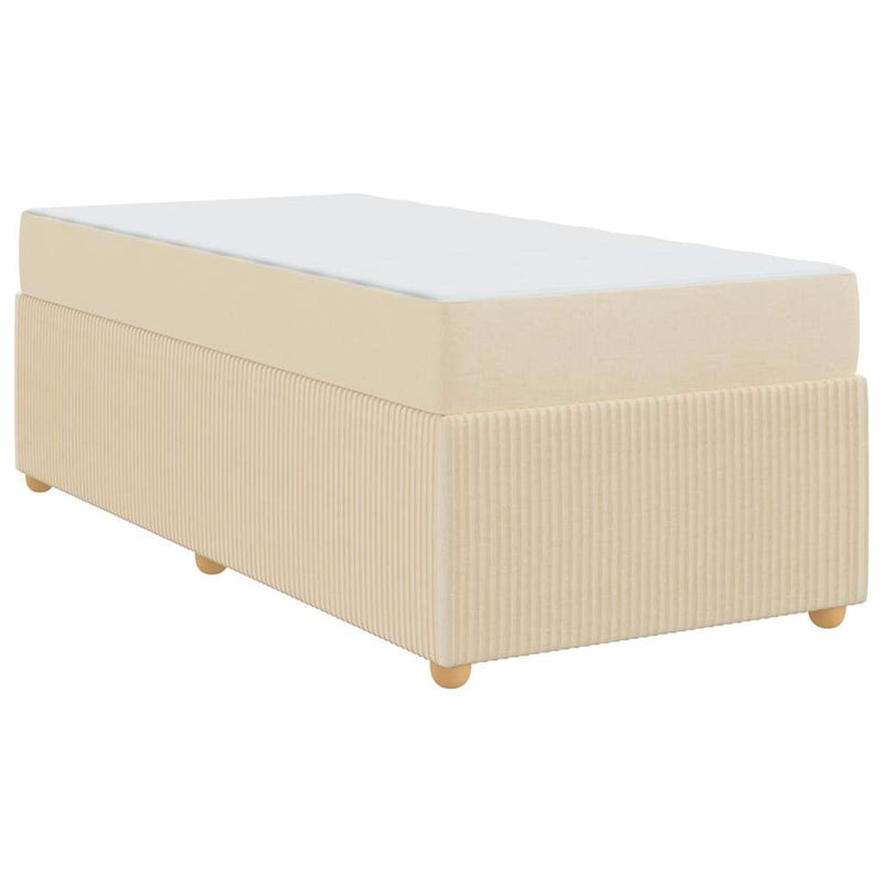 vidaXL Ágykeret matraccal matracmal Krém 80 x 200 cm szövet