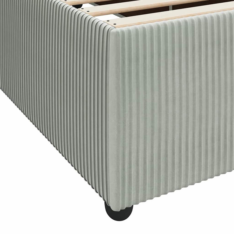 vidaXL Ágykeret matraccal matracmal Világosszürke 80 x 200 cm Bársony