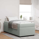 vidaXL Ágykeret matracmal Világosszürke 90 x 190 cm szövet