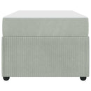 vidaXL Ágykeret matracmal Világosszürke 90 x 190 cm szövet