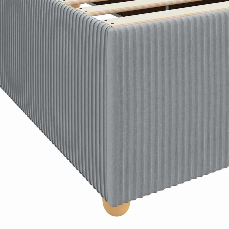 vidaXL Ágykeret matraccal matracmal Világosszürke 90 x 200 cm szövet