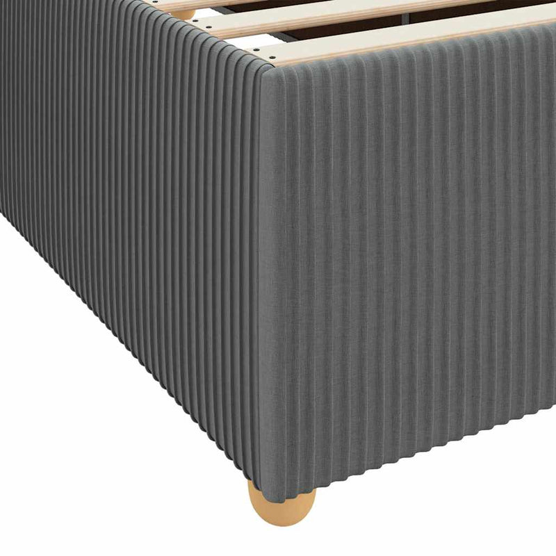 vidaXL Ágykeret matraccal matracmal Sötétszürke 90 x 200 cm szövet