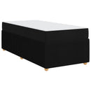 vidaXL Ágykeret matracmal Fekete 90 x 200 cm szövet