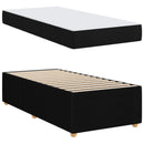 vidaXL Ágykeret matracmal Fekete 90 x 200 cm szövet