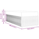 vidaXL Ágykeret matracmal Krém 90 x 200 cm szövet