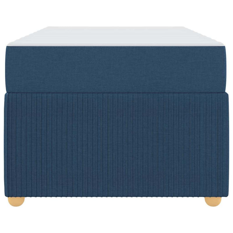vidaXL Ágykeret matraccal matracmal Kék 90 x 200 cm szövet
