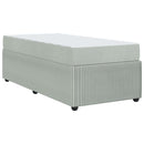 vidaXL Ágykeret matracmal Világosszürke 90 x 200 cm szövet