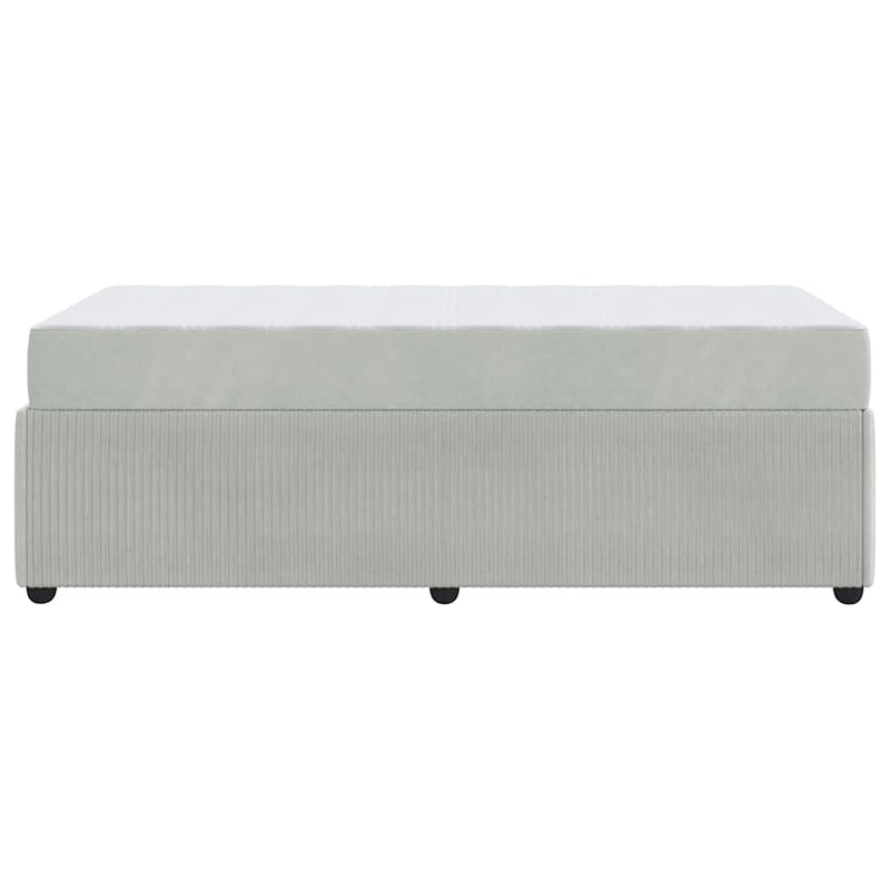 vidaXL Ágykeret matraccal matracmal Világosszürke 90 x 200 cm Bársony