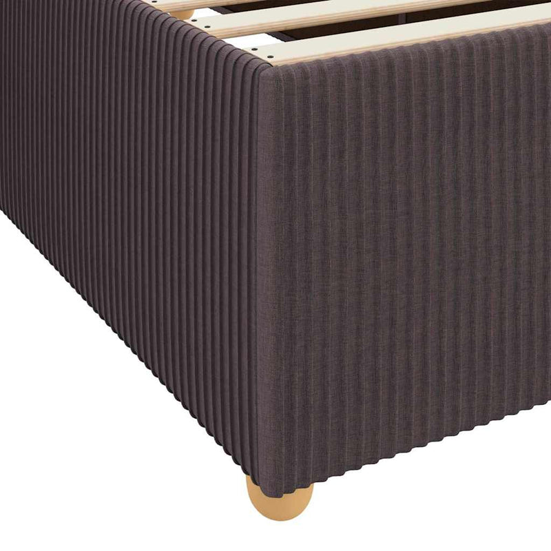 vidaXL Ágykeret matraccal matracmal sötétbarna 100 x 200 cm szövet