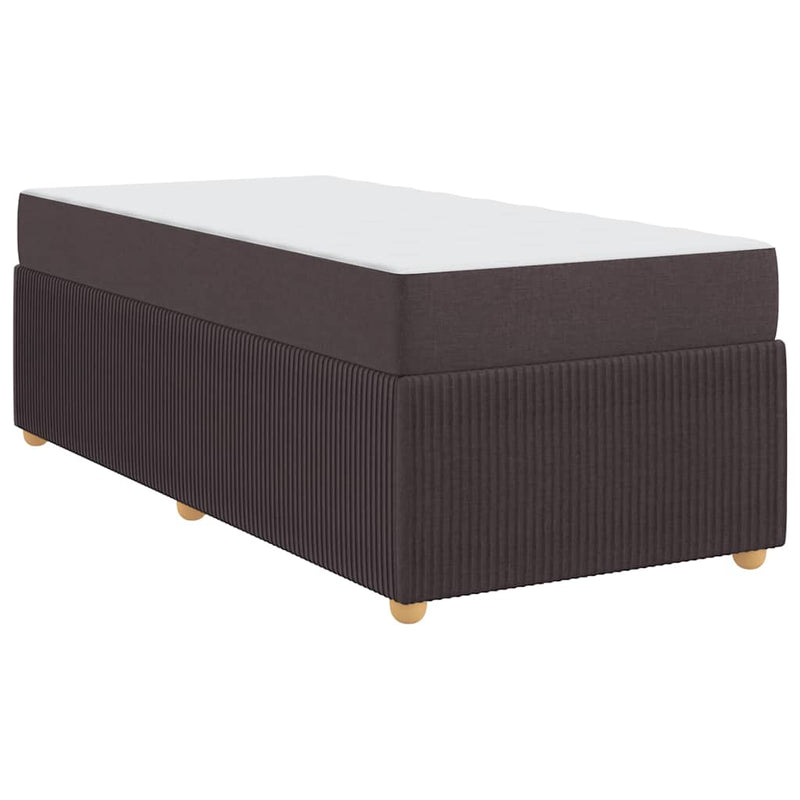 vidaXL Ágykeret matraccal matracmal sötétbarna 100 x 200 cm szövet