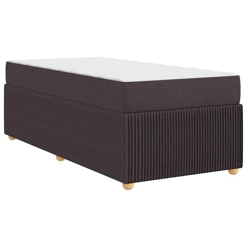 vidaXL Ágykeret matraccal matracmal sötétbarna 100 x 200 cm szövet