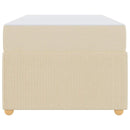 vidaXL Ágykeret matracmal Krém 100 x 200 cm szövet