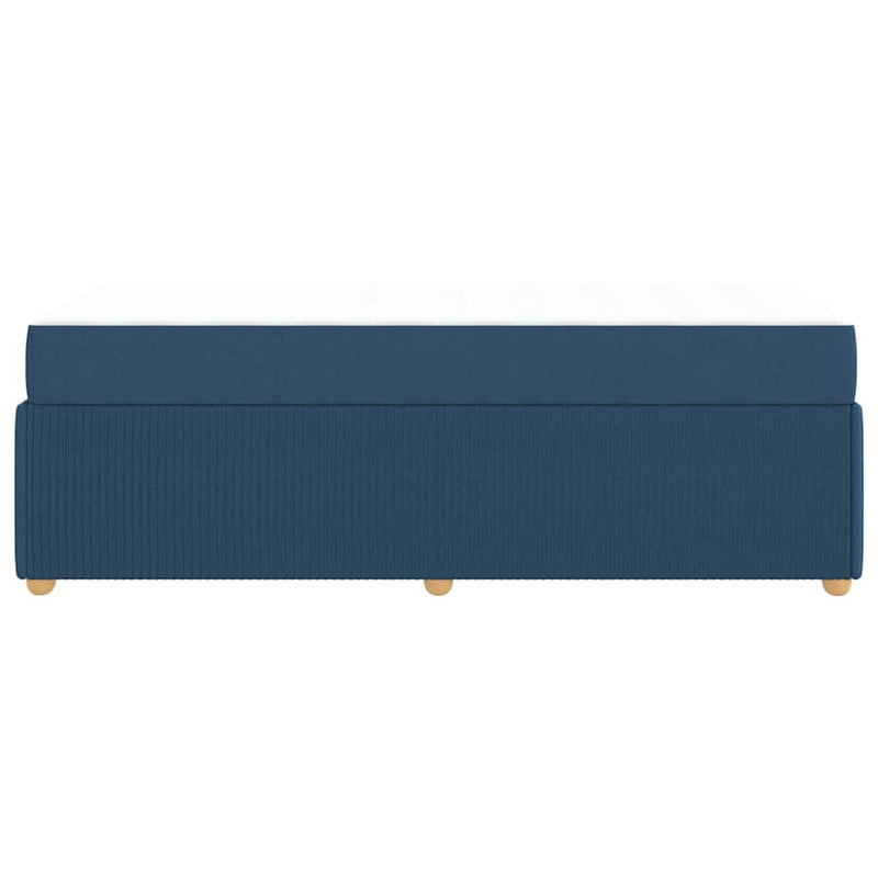 vidaXL Ágykeret matraccal matracmal Kék 100 x 200 cm szövet