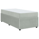 vidaXL Ágykeret matracmal Világosszürke 100 x 200 cm szövet